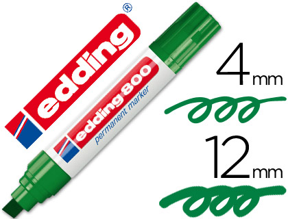 Rotulador edding 800 punta biselada tinta verde